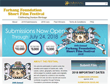 Tablet Screenshot of farhangfilmfest.org
